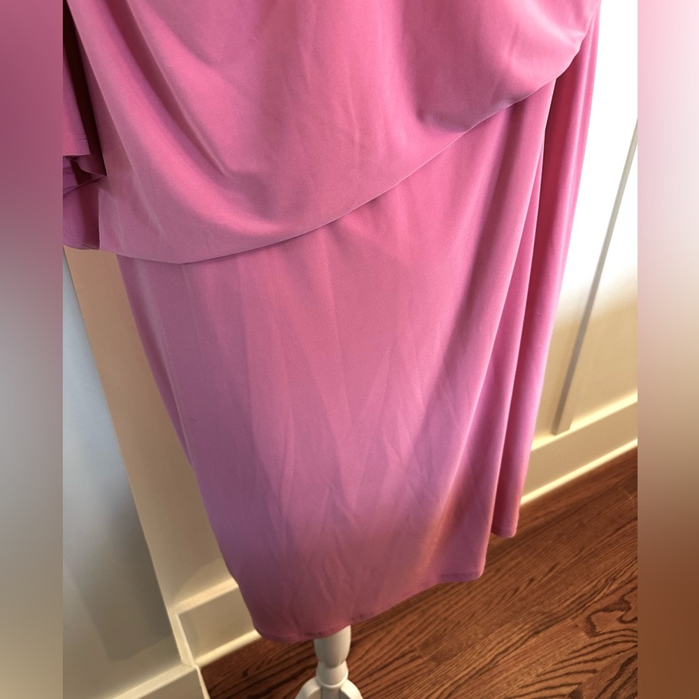 Jessica Simpson One Shoulder Dress in Vibrant Pink - Picture 5 of 8